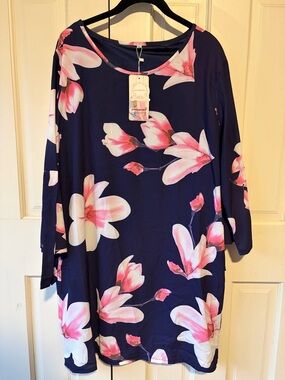 PrettyGarden Navy Floral Dress